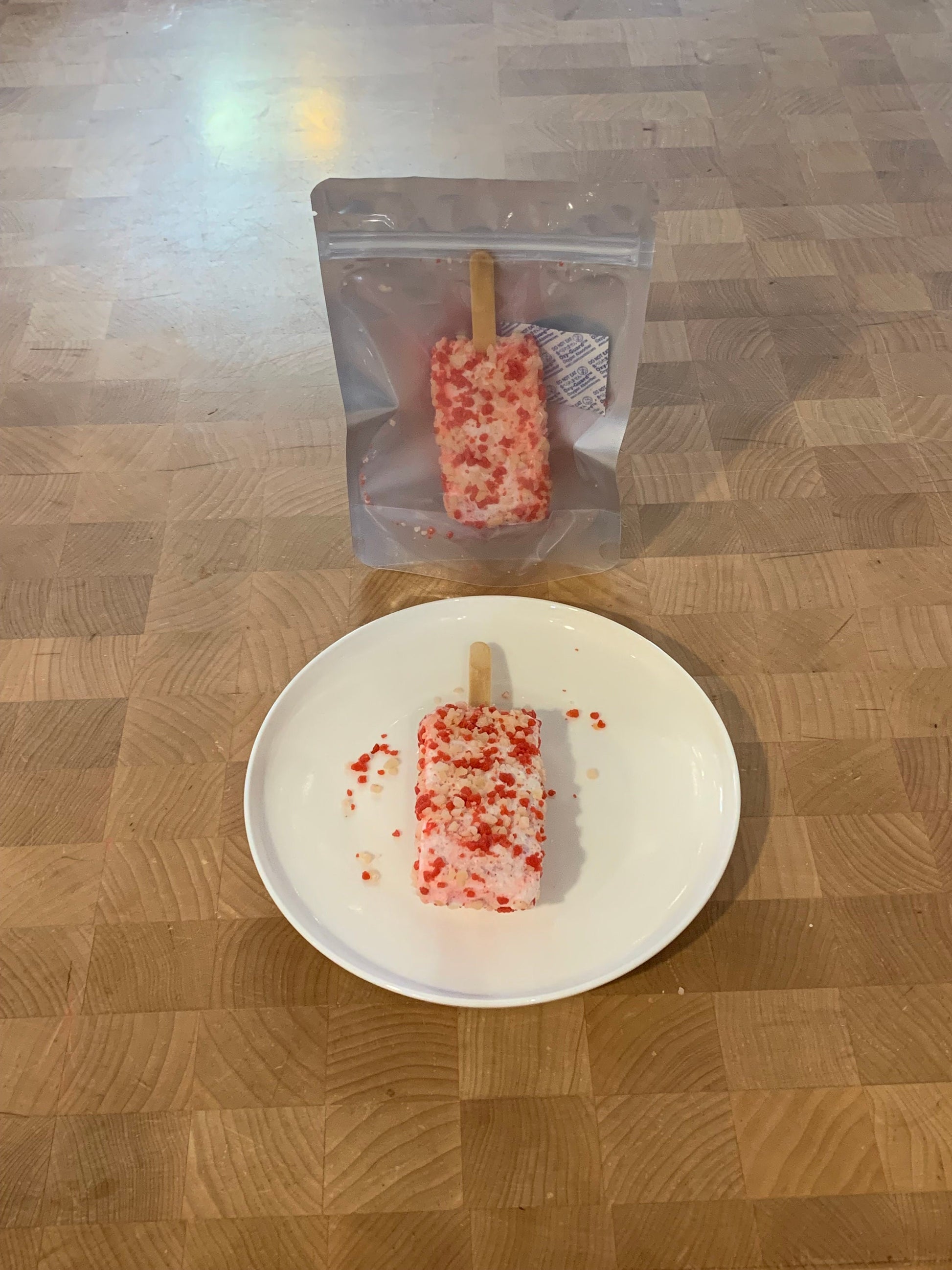 Freeze Dried Strawberry Shortcake Ice Cream Bar